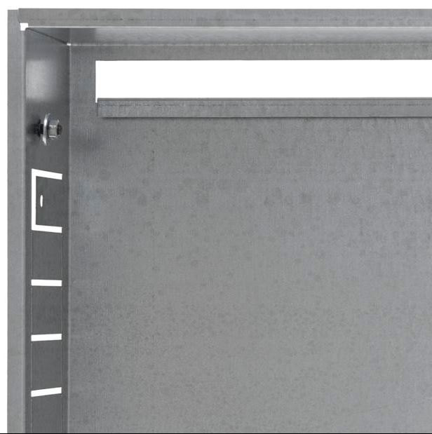 Новая версия наружного и встраиваемого шкафа -направляющая (зацеп) для установки коллекторной группы в конструкции задней стенки шкафа.     